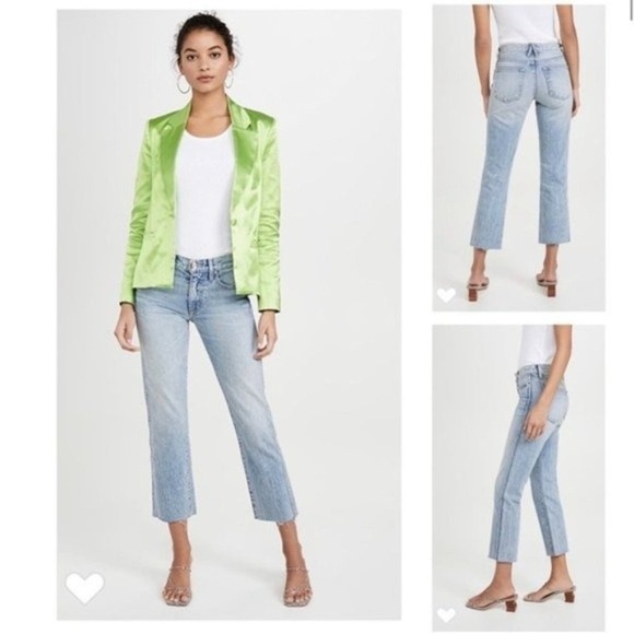 Slvrlake Jeans Harper Crop Straight Jeans in Dusty River 28 - Picture 1 of 13